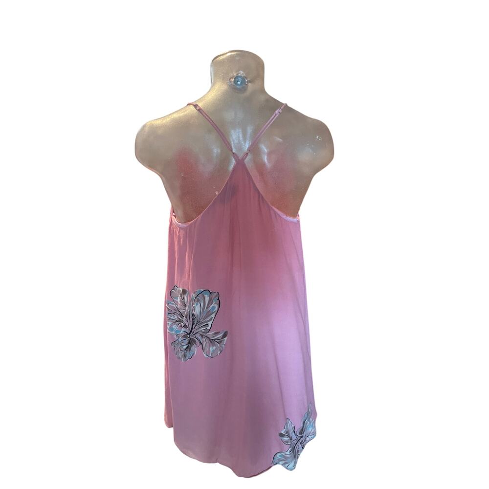 Y2K WET SEAL Printed Babydoll Mini Slip Dress Spaghetti Strap Size Small S Pink - Picture 3 of 7